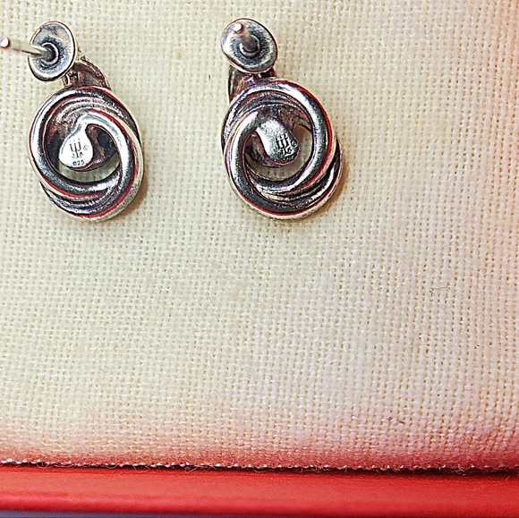 James Avery Retired Cascading Circles Ear Posts - Picture 3 of 4